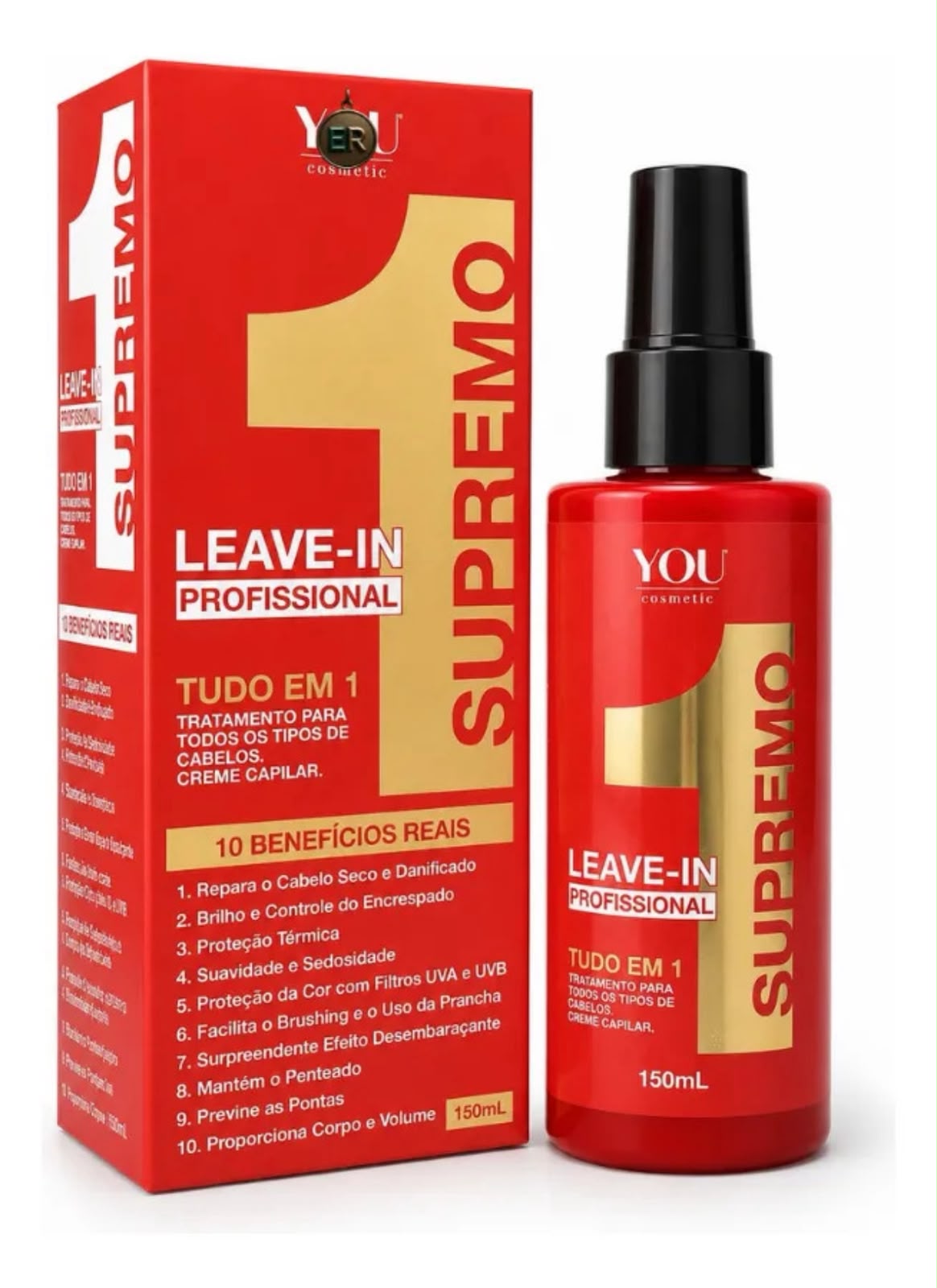 Brinde: Leave-in Profissional Supremo Tudo em 1 You Cosmetic 150 ml